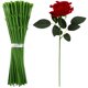 thumbnail image 2 of WORGEOUS 50 Unids Flor Tallo Cabeza de Flor Artificial Accesorio Tallo de Flores Tallo Artificial Cabeza de Flor Accesorio DIY Haciendo Flower Rod (Verde), 2 of 7