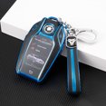 thumbnail image 3 of Funda para llave de BMW con pantalla LCD 740li/730, carcasa 530Le, pantalla táctil, botón Gt, sistema 6/x7, bolsa con textura de cuero para coche, 3 of 5