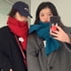 thumbnail image 4 of Bufanda cálida para mujer, de lana de punto que combina con todo, para parejas, en otoño e invierno, gruesa, para estudiantes, de color liso, a la moda, 4 of 6