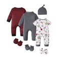 thumbnail image 4 of KIMI BEAR 6 Months Newborn Baby Boys Romper 12 Months Shower Gift Clothing 3 Packs Long Sleeves Short Sleeves Bodysuit Dinosaur One Piece Jumpsuits Clothes Multicolor, 4 of 8