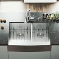 thumbnail image 6 of VIGO VGR3320BLK1 33-inch Farmhouse Stainless Steel Kitchen Sink, Two Grids and Two Strainers, 6 of 7