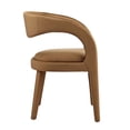 thumbnail image 3 of Side Dining Chair, Brown, Velvet, Kitchen Cafe Bistro Hospitality Restaurant, Modern Contemporary Boutique HB35936, 3 of 10