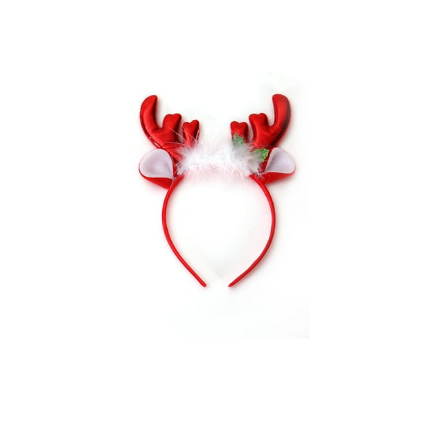Diadema de Navidad Wosthever Adorno de vestir para adultos y Niños Asta Rojo