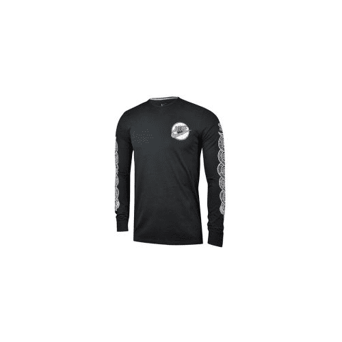 Nike Mens Huarache Long-Sleeve Crib Tee,Black/White,M