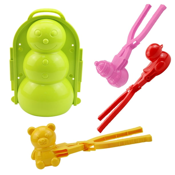 Juego de 4 piezas de colores para jugar con juguetes de nieve, trampa de nieve grande, molde de nieve, bolas de nieve para niños, herramientas de lucha contra bolas de nieve al aire libre Wmkox8yii shdjk3642