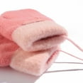 thumbnail image 4 of AWZXDE Kids Gloves Winter Mittens With Detachable Lanyard Double Layer Thermal Knitted Hand Warmers For Boys Girls Kids 1-8 Years Pink,8, 4 of 8