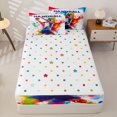 thumbnail image 4 of Erosebridal Watercolor Splash Ink Zipper Twin Comforter Sets with Fitted Sheet and 2 Pillowcases,Handball Sport Gamer Zipper Bedding Set For Boys,Polkadot Reversible,4 Pieces, 4 of 7