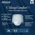 thumbnail image 6 of Attends Sleep Comfort Premium Overnight Disposable Underwear Pull On with Tear Away Seams X-Large, SCPO40, 79, 56 Ct, 6 of 10