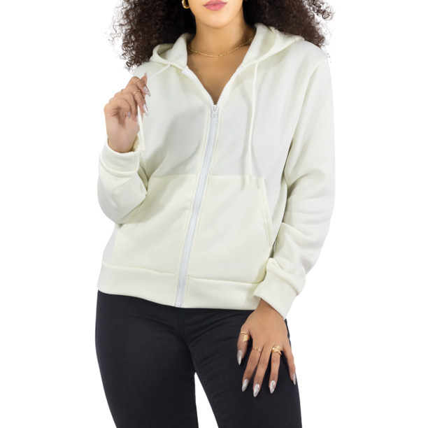 Sudadera Mujer Capucha Y Cierre Con Interior Térmico Abrigo
