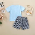 thumbnail image 5 of Baby Clothes Boy Toddler Boys Spring Summer Letter Print Short Sleeve Basketball 0 3 6 12 18 24 Months Sweat Outfit T Shirt Pullover Tops Shorts Sets 2-Piece Set, 5 of 9