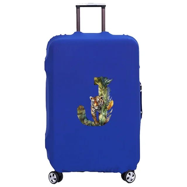 Housse de Valise Lavable Housse de Protection Anti-Rayures Housse Adaptée pour Motif Imprimé JungleTiger Convient 18-32 Pouces jungle tiger letterJ L