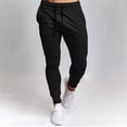 thumbnail image 3 of CHICTRY Mens Solid Color Jogger Pants Mid Waist Athletic Sweatpants Gym Fitness Trousers Black XL, 3 of 5