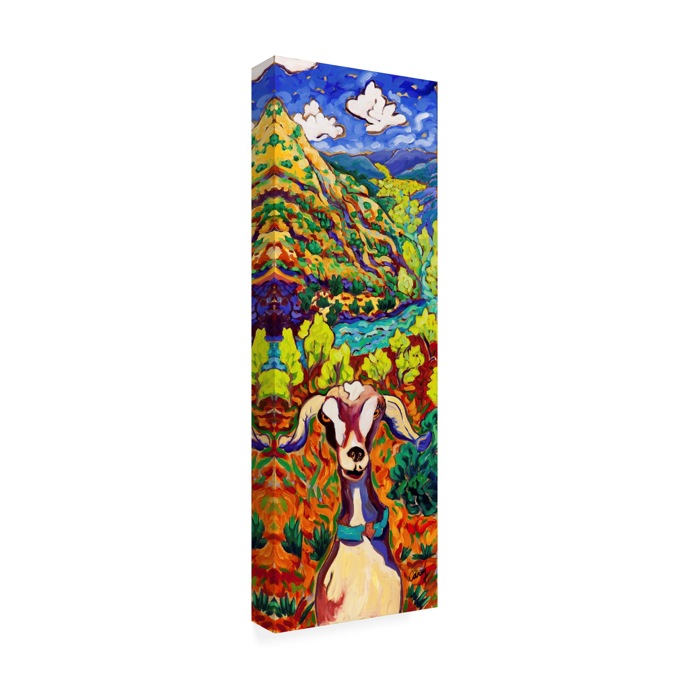 Cathy Carey 'Cottonwood Goat' Canvas Art