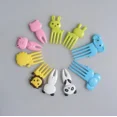 thumbnail image 4 of GRIND- 10Pcs Animal Fruit Forks Mini Cartoon Food Picks Kids Snack Cake Toothpicks, 4 of 6