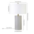 thumbnail image 2 of Henn&Hart 15"W Modern Ceramic Table Lamp in White Ceramic Finish, 2 of 8