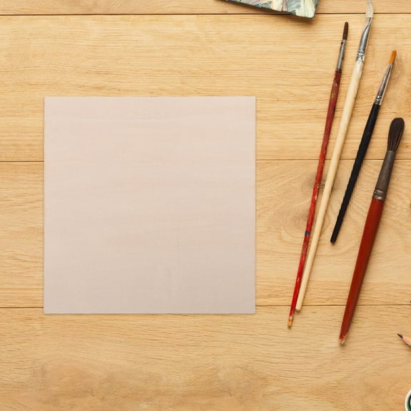 GAXIRE 20Pcs Basswood Sheets for Crafts and Projects, Square Beige Unfinished Wood for Painting and Creative Design