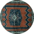thumbnail image 1 of Ahgly Company Indoor Round Persian Light Blue Traditional Area Rugs, 5' Round, 1 of 4