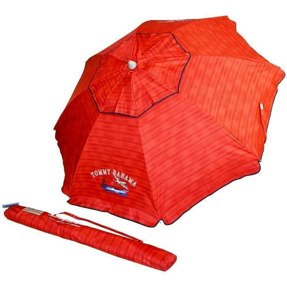 Tommy Bahama 7 ft Sunblocking Beach Umbrella with Tilt and Telescoping
