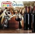 thumbnail image 4 of The Kosher Cook, Winged Corkscrew Wine and Bottle Opener & 2 Beverage Bottle Stoppers - Black, 4 of 4