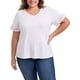thumbnail image 1 of GRACE & GRANDEUR Blusas de Talla Grande para Mujeres, Top Casual Elegante de Cuello en V, Blusas de Manga Corta con Bordado de Ojal 2X Blanco, 1 of 7