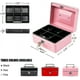 thumbnail image 5 of Caja de efectivo con bandeja para dinero, pequeña caja de seguridad con llave, cajón de efectivo, 5,91 "x 4,72" x 3,15 "Rosa pequeña, 5 of 5
