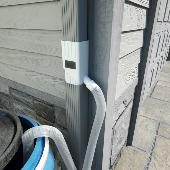 Rainwater Collection System - Rainwater Collection Barrel Fits 2x3 Downspout, PVC Water Collection System, Rain Barrel Diverter Kit