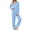 Light Blue, variant on KISSGAL Button Down Pajamas for Women 2 Piece Long Sleeve Pjs Tops and Long Bottom Sleepwear Comfy Lounge Sets