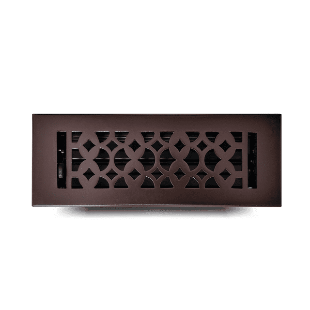 Cast Iron Floor Vent Register 3″ x 10″ with Damper – Handcrafted Tudor Mushroom Design, Heavy-Duty, Rust-Free, Powder Coated & Repaintable – Decorative HVAC Cover for Floors, Walls & Ceilings – Prima