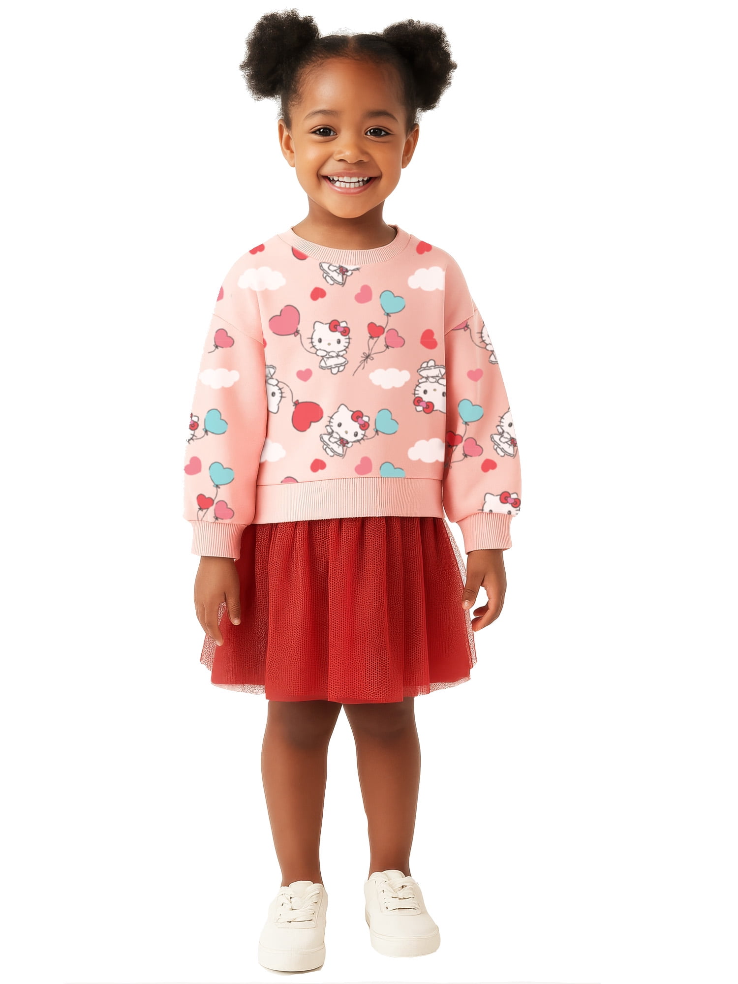 Hello Kitty Girls Sweatshirt Tutu Dress, Sizes 4-12