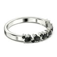 thumbnail image 3 of 0.36ct Round and Pear black diamond moissanite 10k White Gold Wedding Band, 3 of 4