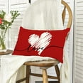 thumbnail image 4 of Valentines Day Pillow Covers 12X20 Hearts Love Decorative Throw Pillows Decoration Holiday Party Cushion Case for Couch Sofa, 4 of 6