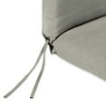 thumbnail image 6 of Jordan Manufacturing 44" x 22" McHusk Stone Grey Crosshatch Rectangular Outdoor Chair Cushion with Ties and Hanger Loop, 6 of 12