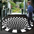 thumbnail image 4 of 3D Vision Alfombra circular Alfombra de piso Visual Vortex Sala de estar Mesa de centro Alf Abanopi Alfombra, 4 of 5