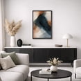 thumbnail image 5 of Framed Canvas Print Blue Abstract Wall Art Modern Decorative for Living Room Bedroom - 16"x24" BLACK, 5 of 8