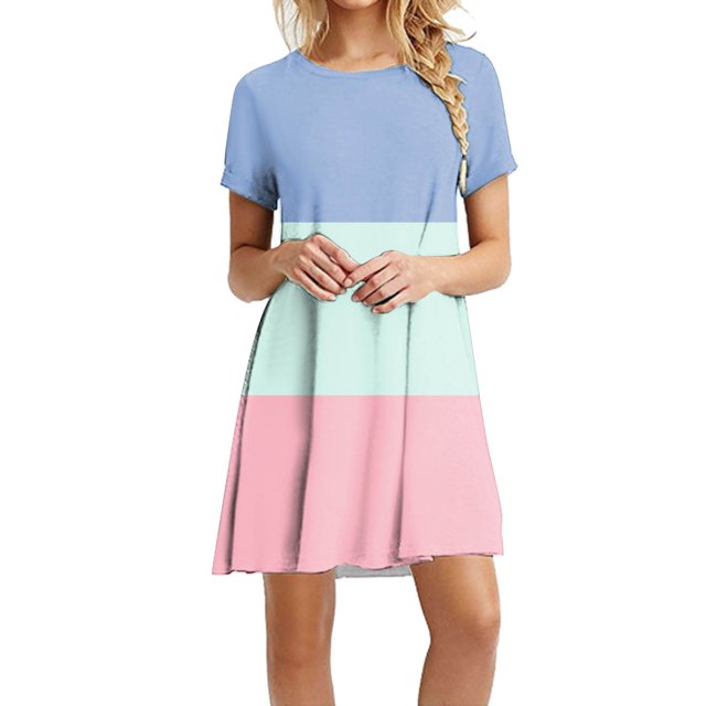 TJAZFJPA Robe Blanche Femmes Robes d'Été Décontractées Manches Courtes Robes d'Été Décontractées T-Shirt Robes Jupes de Plage Mini Robes Femmes Formelles Aguichant Robe Rouge