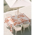 thumbnail image 3 of 60x120 Inch Outdoor Tablecloth with Umbrella Hole Zipper Rectangle Burnt Orange Botanical Rectangular Tablecloths Outside Waterproof Vintage Nature Flower Patio Table Cloth Cover for Picnic Party, 3 of 8