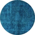 thumbnail image 1 of Ahgly Company Indoor Round Abstract Light Blue Modern Area Rugs, 8' Round, 1 of 4