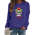 thumbnail image 1 of Sexy Dance Mujeres Sudaderas Sueltas Manga Larga Cuello Redondo Jersey Casual Plain Tops Camisa, 1 of 2
