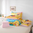 thumbnail image 6 of Erosebridal Colorful Cartoon Baseball 7-Piece Twin Bedding Sets,Watercolor Ice Cream Drip Bedding Comforter Set For Kids Boys,Reversible pink, 6 of 7