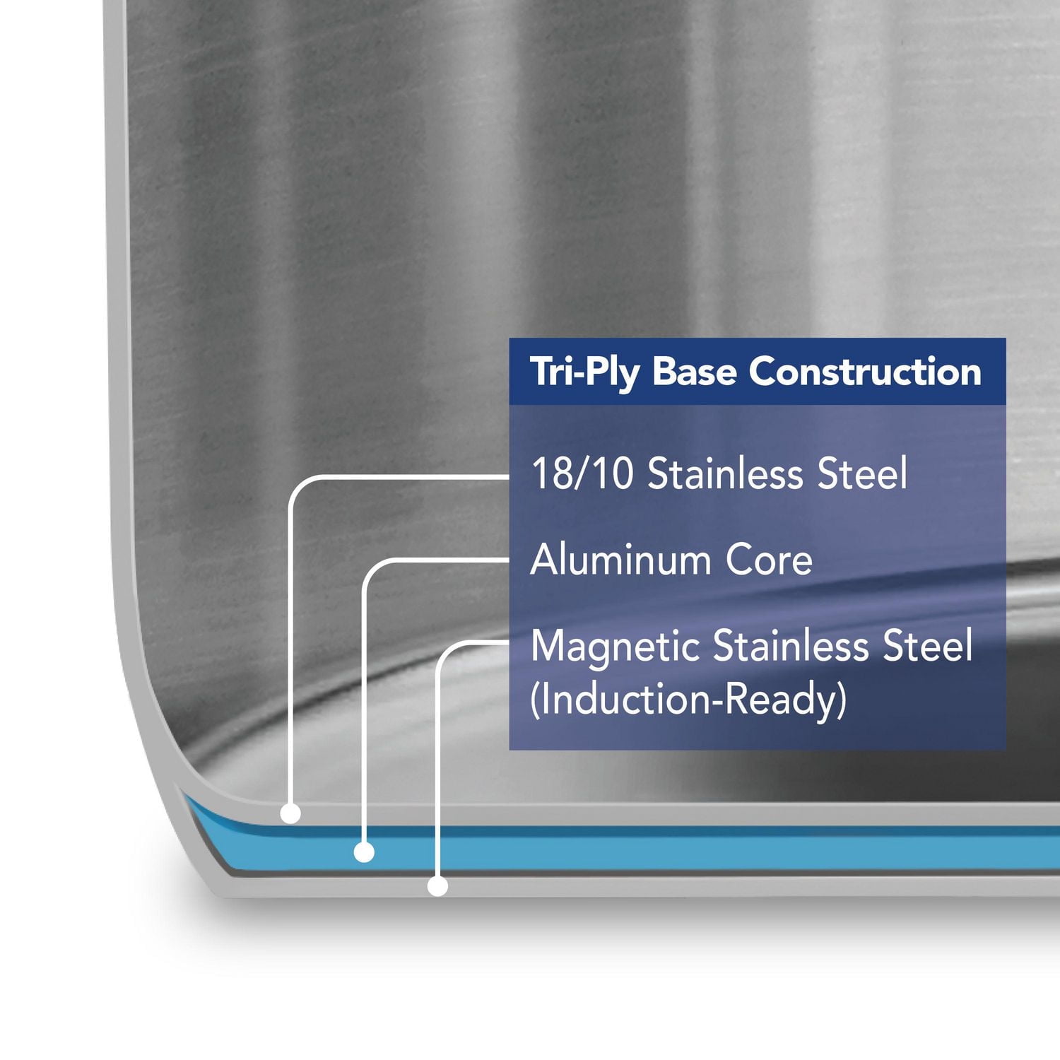 Tramontina Lock & Drain 3 Pc - 8 Qt Stainless Steel Covered Stock Pot