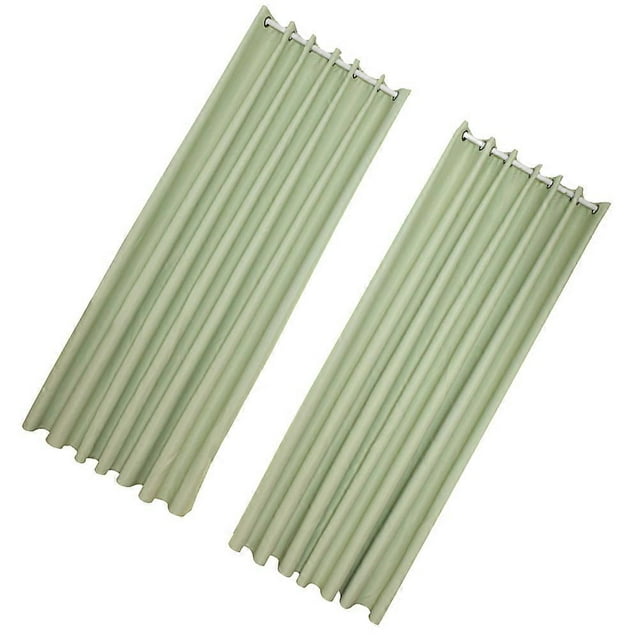 Modern Decorative Window Curtains 2Pcs In Light Green For Living Room And Bedroom 245x140cm Offering Sunlight Dispersion Function
