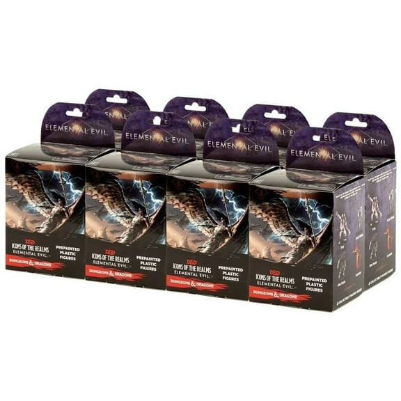 D&D Icons of the Realms: Elemental Evil (8ct. Booster Brick) - 32 Pre-Painted Miniatures, RPG