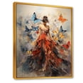 thumbnail image 2 of Designart "Butterfly And Dancer Harmony I" Animals Butterfly Floater Framed Wall Art Prints, 2 of 5