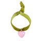 thumbnail image 2 of Nueva pulsera elástica de terciopelo con forma de corazón ancho color melocotón de la serie de San Valentín. Pulsera de moda para mujer., 2 of 7