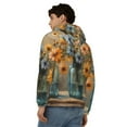 thumbnail image 4 of Uemuo Charming Daisy Bouquet Art for Men's Fashion Full-zip Hoodies & Sweatshirts with Kangaroo Pocket, Zip-up Hooded Sweatshirt, Moisture Wicking & Breathable-XX-Large, 4 of 5