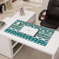 thumbnail image 3 of Long Mouse Pads for Desk,Teal Geometric Boho Pattern Desk Mats on Top Of Desks, Desk Mouse Pad Extra Large with 3mm Non-Slip Base and Stitched Edge for Gaming,Office,Work,Home 31.5"x15.7", 3 of 6