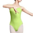 thumbnail image 4 of Lovskoo 2024 Dance Women's Camisole Leotard with Adjustable Straps Dance Practice Suit Suspender Backless Jumpsuit Gymnastics Suit Body Suit Green-XL, 4 of 7