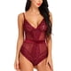 thumbnail image 3 of Lencería sexy de encaje para mujer, ropa interior con perspectiva, ropa de dormir, rojo vino, XL Speravity XX000096-08, 3 of 7