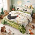 thumbnail image 3 of Erosebridal Chicken Quilt King for Girls, Rose Garden King Coverlet Set, 3 Pieces 1 Bedspread and 2 Pillowcases, 3 of 7