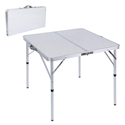 Redcamp 31 5 Folding Card Table Square Lightweight Portable Fold In Half Small For S Outside Outdoor Indoor Use White Com Redcamp 31 5 Folding Card Table Square, What Are The Dimensions Of A Folding Card Table
